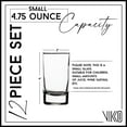 thumbnail image 2 of Vikko Mini Juice Glasses, 4.75 Ounce Small Glass Cups, Thick and Durable Miniature Juice Glass, Heavy Base Juice Cups, Kids Drinking Glasses for Juice and Milk Set of 12- 2.1"x3.9?, 2 of 2