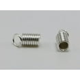 thumbnail image 4 of EOEMY 200 Silver Plated Coil End Crimp Beads Fasteners Connector 4.5X8mm Finding, 4 of 4