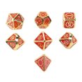 thumbnail image 2 of Dados para juegos de rol, 7 piezas, dados poliédricos con patrón de engranajes metálicos, dados de metal elaborados con cuidado, 2 of 14