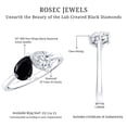 thumbnail image 6 of Rosec Jewels Lab Grown Black and White Diamond Ring - Toi Et Moi Promise Ring for Women (AAAA Grade) - Valentines Day Gift, 10K White Gold, US 5.00, 6 of 7