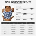 thumbnail image 5 of JUNZAN Blue Ink Flowers Print Women's Workout Tank Tops - U Back Fitness Top with Built-In Shelf Bra, Perfect for Yoga and Gym-Small, 5 of 8