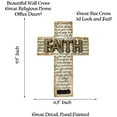 thumbnail image 2 of Urbalabs Western 9.5 Inch Wall Cross Scripture Faith Cross Rustic Cowboy Religious Wall Hanging Cross Country Wall Decor Room Decoration Office Church Home, 2 of 7