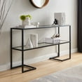 thumbnail image 4 of Evelyn&Zoe Errol 55" Wide Rectangular Console Table with Faux Marble Top, Blackened Bronze, 4 of 5