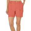 Fresh Petite Solid Knit Waist Shorts 6P Calypso pink