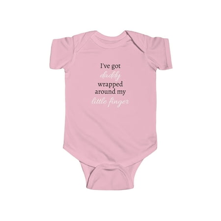 

I ve got daddy wrapped around my little finger -Infant Fine Jersey Bodysuit