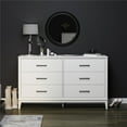 thumbnail image 2 of Ameriwood Home Amberleigh Wide 6 Drawer Dresser, White w/ White Faux Marble Top, 2 of 12