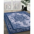 thumbnail image 2 of Ahgly Company Indoor Rectangle Mid-Century Modern Sapphire Blue Oriental Area Rugs, 7' x 10', 2 of 6