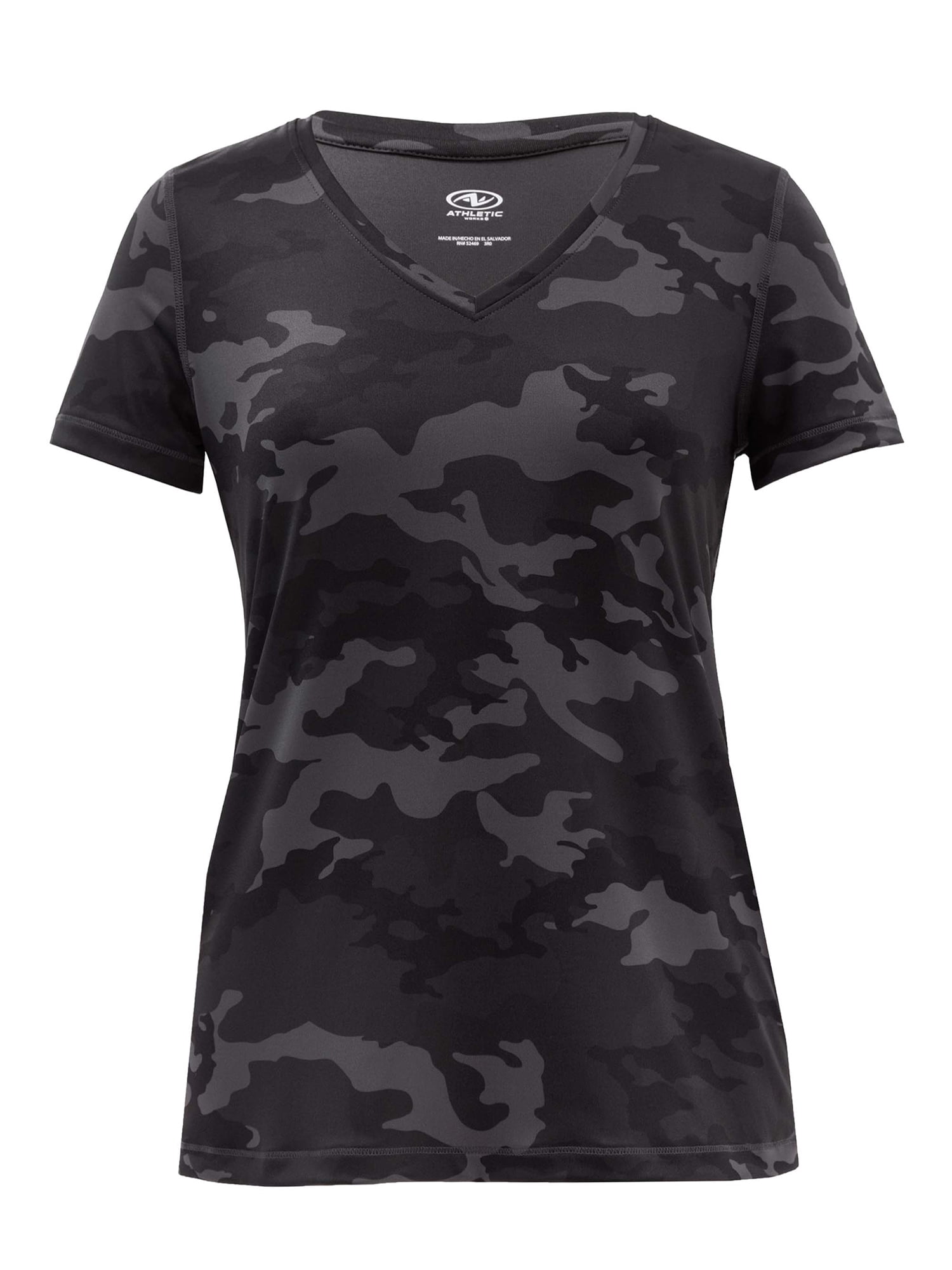 Athletic Works Women's Active V-Neck T-Shirt with Short Sleeves, 2-Pack, Sizes XS-XXXL