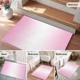thumbnail image 6 of Pink Ombre Large Area Rugs for Bedroom Living Room, Soft Non Slip Carpet Bedside Rug, Pink White Gradient Modern Abstract Art Rectangular Floor Cover Kitchen Accent Rug 2'x3' for Dining Room/Office, 6 of 9