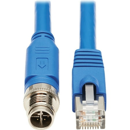 UPC: 0037332265487 | Tripp Lite M12 X-code Cat6a 10g F/UTP Cmr-lp Shielded Ethernet Cable (m12 M/Rj45 M) Ip68 Poe Blue 3 M (9.8 Ft.) – Network Cable – Taa Compliant – 8 Pin M12-x (m) to Rj-45 (m) – 10 Ft – Foiled