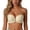 White, variant on Women's Strapless Closure Push-Up Bra Padded Bandeau Bras Wavy Trim Seamless Bralette White S