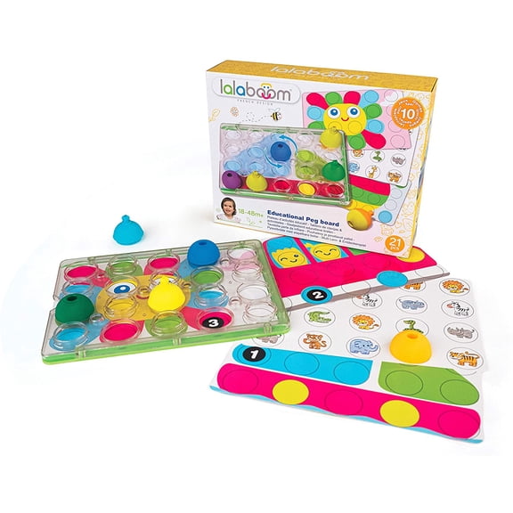 Lalaboom Pegboard Bead Game 21 Piece Set