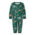 thumbnail image 2 of Family Matching Christmas Pajamas, Baby Romper/Animal Pattern Long Sleeve Tops and Pants Sleepwear Set, 2 of 9