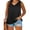 Black, variant on Plus Size Tank Tops For Women Summer Solid Relaxed Everyday Casual Layering Weekend Vacation Style Weekend Ready Look Clean Casual Finish All Day Ease Black 4XL