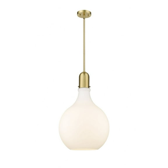 492-1S-SG-G581-16-LED-Innovations Lighting-Amherst - 1 Light Pendant In Industrial Style-24.75 Inches Tall and 15.75 Inches Wide Satin Gold Matte