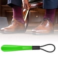 thumbnail image 5 of Unique Bargains 1 Pc Sling Short Handle Hangable Shoe Horn for Shoe 11.81"x1.5" Green Black, 5 of 6