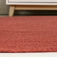 thumbnail image 6 of JONATHAN Y ANSA 4' Round Area Rug, Zara Braided Coastal Cottage Jute - Red, RNF116A-4R, 6 of 6