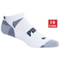 thumbnail image 2 of Puma Men's (Size 6-12) Dry Cell Moisture Wicking 16 Pair No Show White Socks, 2 of 2