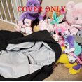 thumbnail image 2 of Funda para silla tipo puf con almacenamiento de animales de peluche, 27,56 x 31,5 pulgadas (sin frijoles) (negro) para niños y adultos., 2 of 5