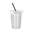 thumbnail image 1 of ¡Venta caliente! 50 vasos de plástico transparente con tapas y pajitas, tazas de café helado con tapas, vasos desechables, tazas de café de plástico, tazas para batidos para bebidas frías (500 ml), 1 of 6