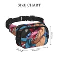 thumbnail image 4 of Fuzoiu Blue Dinosaur Print Unisex Square Double Layer Waist Bag,Crossbody Fanny Pack Travel Workout Accessory, 4 of 9