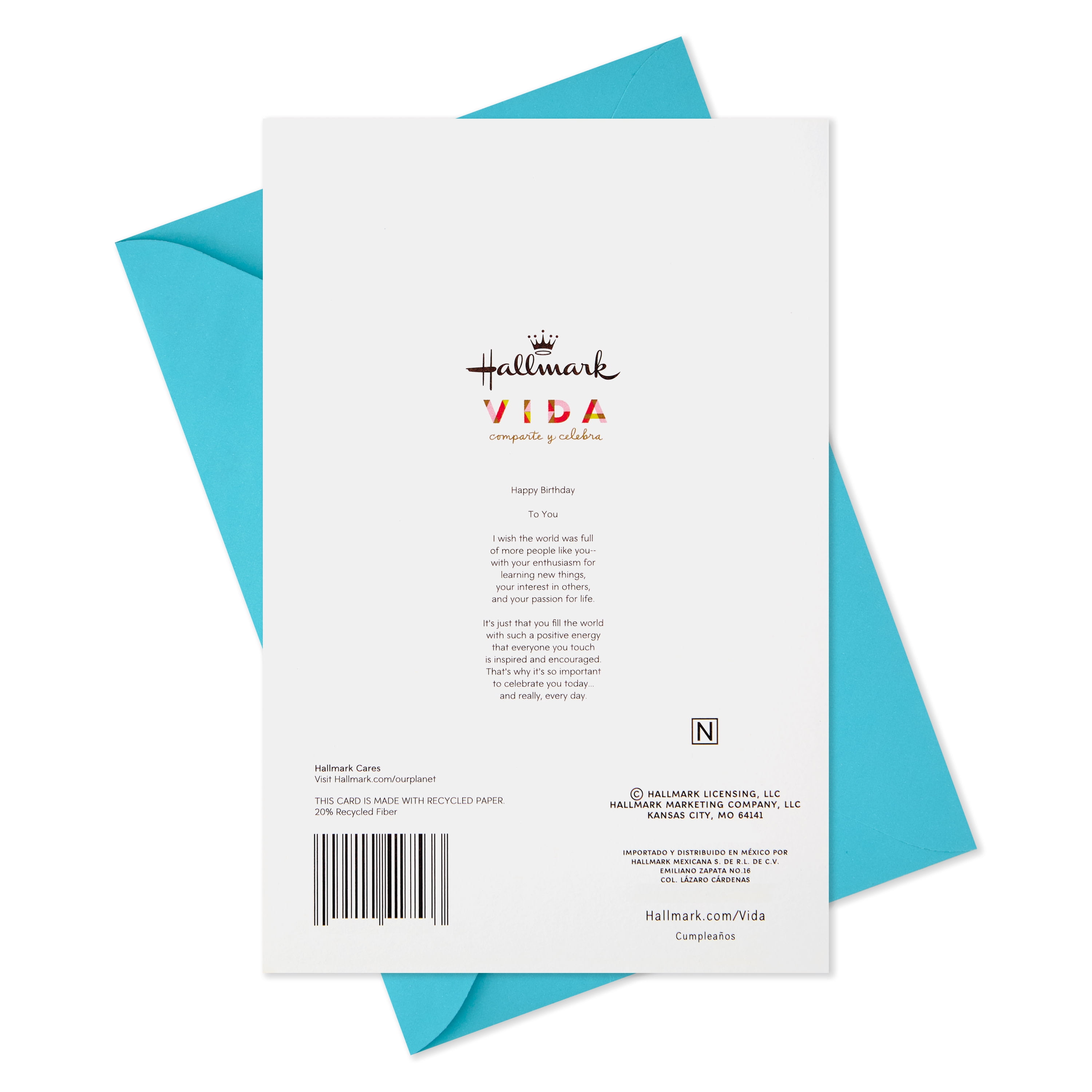 Hallmark Vida Spanish Birthday Card, Tarjeta de Cumpleaños Española (Feliz Cumpleaños)