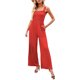 thumbnail image 2 of Sunloudy - Mono informal con cuello cuadrado para mujer, a la moda, color sólido/estampado, sin mangas, con pernera ancha Sunloudy S, M, L, XL, 2 of 9