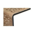 thumbnail image 2 of Benjara Upside U Shape Rectangular Top Coffee Table with Cut Outs, Natural Brown, 2 of 3