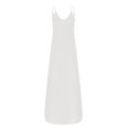 thumbnail image 3 of Ersazi Modest Dresses Fashion Women Sexy Plus Size Sleeveless Pockets Camisole Long Dress T Shirt Dress Women Gray 3Xl, 3 of 5