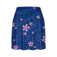 thumbnail image 5 of ZZwxWA Pants Women Wide Leg Trendy Flowy Sports Striped Floral Cute Summer Beach Party Leisure Elastic Bottoming Tie-Dye Print Skirt Pants Mid Waist Trousers Navy XXL, 5 of 5