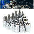 thumbnail image 4 of 19 Unids/set 1/2in Drive Star Kit De Puntas Con Casquillo Hexagonal Tipo E Macho Hembra Herramienta De Reparación De Automóviles, 4 of 7