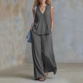 thumbnail image 6 of Two Piece Pant Set For Women Pocket Easy Vacation Daywear Summer Functional Daily Wear Everyday Flowy Modern Simple Travel Ready For Travel For Work, 6 of 7