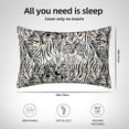 thumbnail image 4 of Bingfone Leopard And Zebra Print Satin Pillowcase for Hair - Standard Size with Zipper Silky & Soft Pillow Covers,20x30 Inches-No pillow core, 4 of 6
