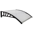 thumbnail image 3 of HiiKaa 40 x 38in Window Awning for Door Entrance,Outdoor Awning Canopy, Door Rain Sun Protector,Polycarbonate Cover,White Black, 3 of 7