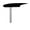 in Mocha, variant on Mayline Medina - Curved Desk Extension 1" Work Surface, 28" x 47" x 29.5" - Beveled Edge - Material: Steel, Polyvinyl Chloride (PVC) Edge - Finish: Gray, Laminate, Silver Base