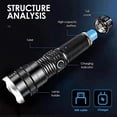thumbnail image 3 of Torche LED Rechargeable Haute Luminosité, 4 Modes Zoom Torche, Chargement USB, Torche Étanche pour Camping Randonnée, 3 of 5