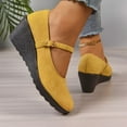 thumbnail image 6 of Wensltd Wedge Shoes for Women Suede Soft Bottom Comfortable Casual Walking Shoes, 6 of 9