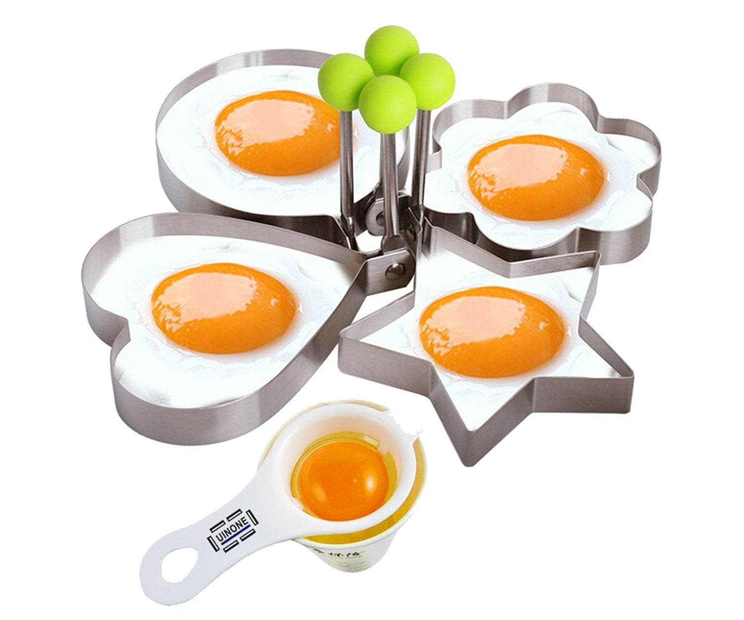 Fried Egg Mold Pancake Rings, Premium Stainless Steel Egg Shaper Ring
