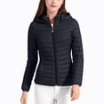 thumbnail image 3 of Lightweight Puffer Jacket for Womens Winter Warm Hooded Coats Casual Zip Up Down Quilted Coat with Pockets, 3 of 6