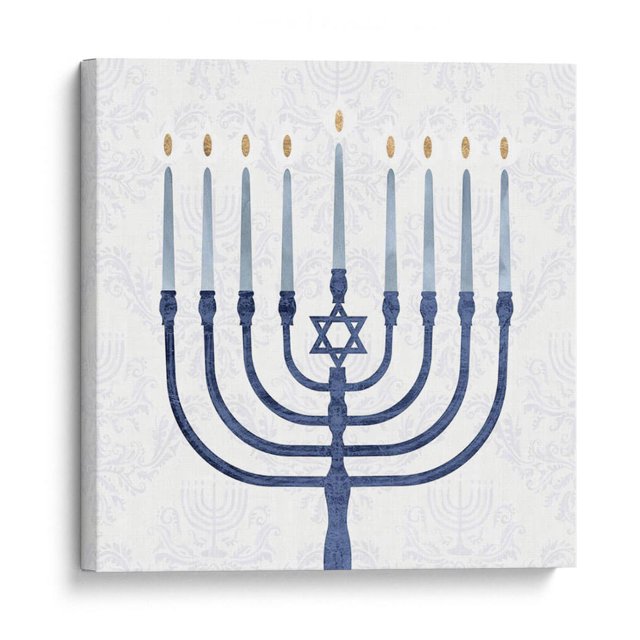 Cuadro decorativo - Sofisticado Hanukkah Ii, Victoria Borges 60x60 Canvas Lab abstracción, arte abstracto, abstracto