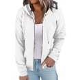 thumbnail image 3 of Krdevn Women's Zip-Front Hooded Sweatshirt - Casual -Lined Pullover with Drawstring & Pockets, Long Sleeve Loungewear,Womens Hoodies Pullover, for Size 5XL, 3 of 6