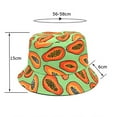 thumbnail image 2 of Bucket Hats Papaya Print Fisherman's Border Outdoor Outing Summer Trend Basin Hat Caps Gifts, 2 of 3