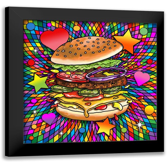 Green, Howie 12x12 Black Modern Framed Museum Art Print Titled - Hamburg Pop Art