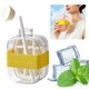 thumbnail image 3 of Fabricante Hielo Cubitos Bandeja 2 en 1 Con Paja (500 Ml) Blanco, 3 of 9