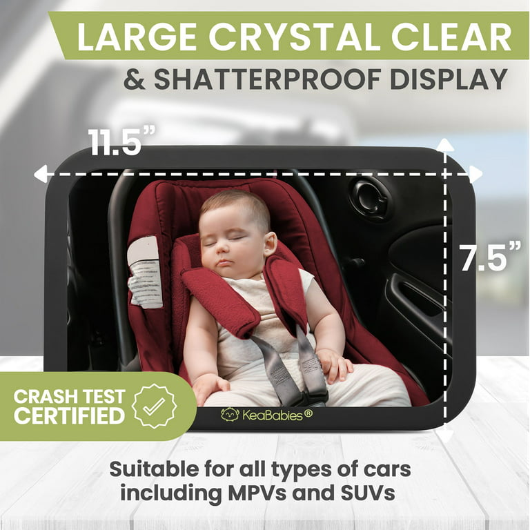 Funbliss Baby Car Mirror Largest and Most Stable Backseat Mirror