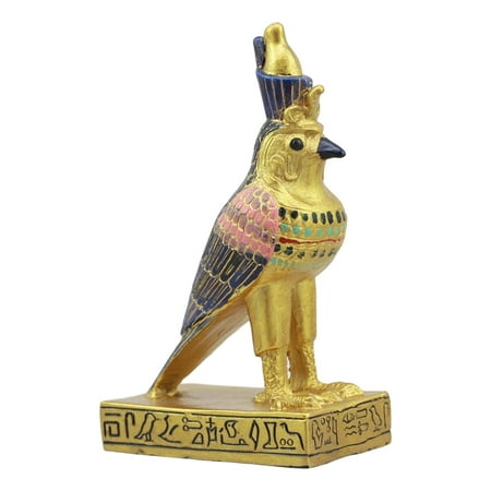 Ancient Egyptian Sculptures - Ebros Egyptian Classical Deities Miniature Figurine Gods Of Egypt Dollhouse Miniature Statue Legends Of Ancient Egypt Educational Sculpture Collectible (Horus Falcon Bird)