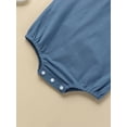 thumbnail image 6 of nvzhuang Baby Romper, Short Sleeve Crew Neck Solid Summer Bodysuit Clothes for Girls Boys, 6 of 9