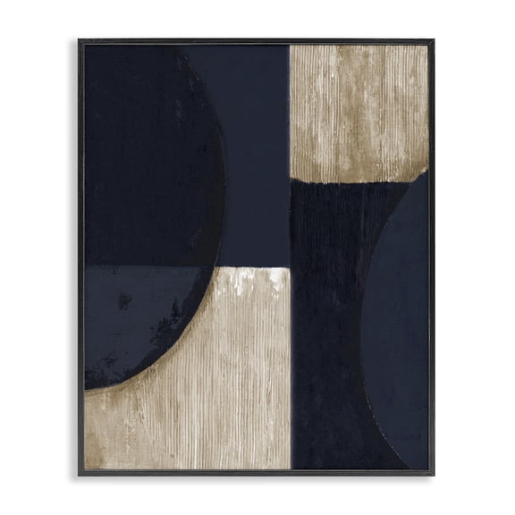 Stupell Industries Modern Contemporary Dark Shapes Black Framed Giclee Art, 24 x 30, by Tava Studios