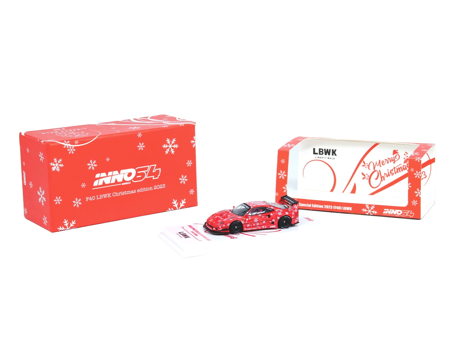 INNO64 F40 LBWK Christmas 激レア2台セット INNO64 1:64 LBWK Ferrari F40 Red Christmas Special Edition