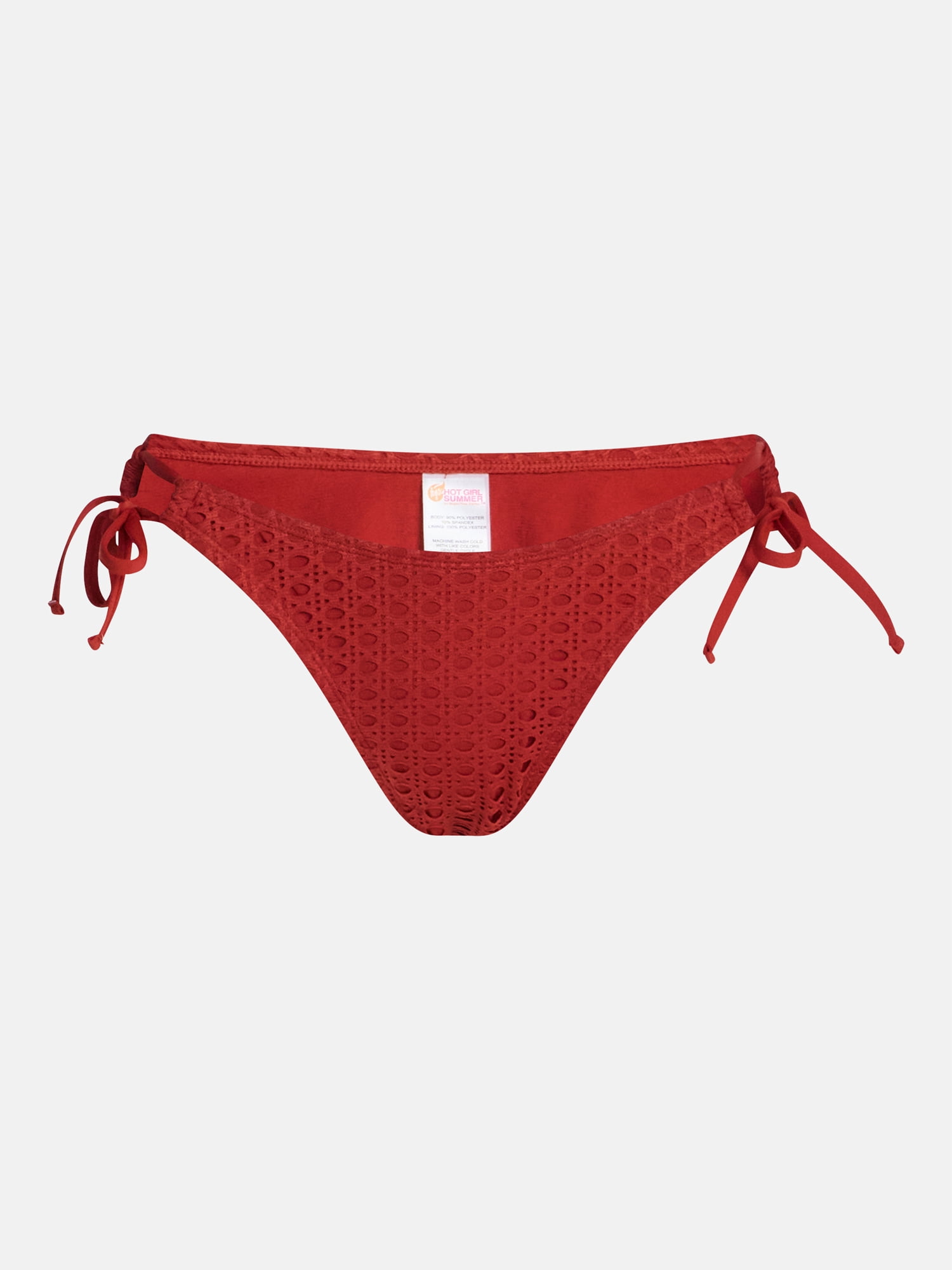 Hot Girl Summer by Megan Thee Stallion Women's and Women's Plus Summer Stallion Crochet Side Tie Bikini Bottoms, Sizes XS-3X